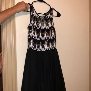 Shimmery Black and Gold Dress